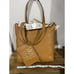 NWT RAE DUNN Everyday Shopper Tote Purse Bag SMALL STUFF Pouch TAN LOVE STRAP