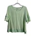 Soft Surroundings Oakleigh Margarita Green Tired Bell Sleeve Top Size M