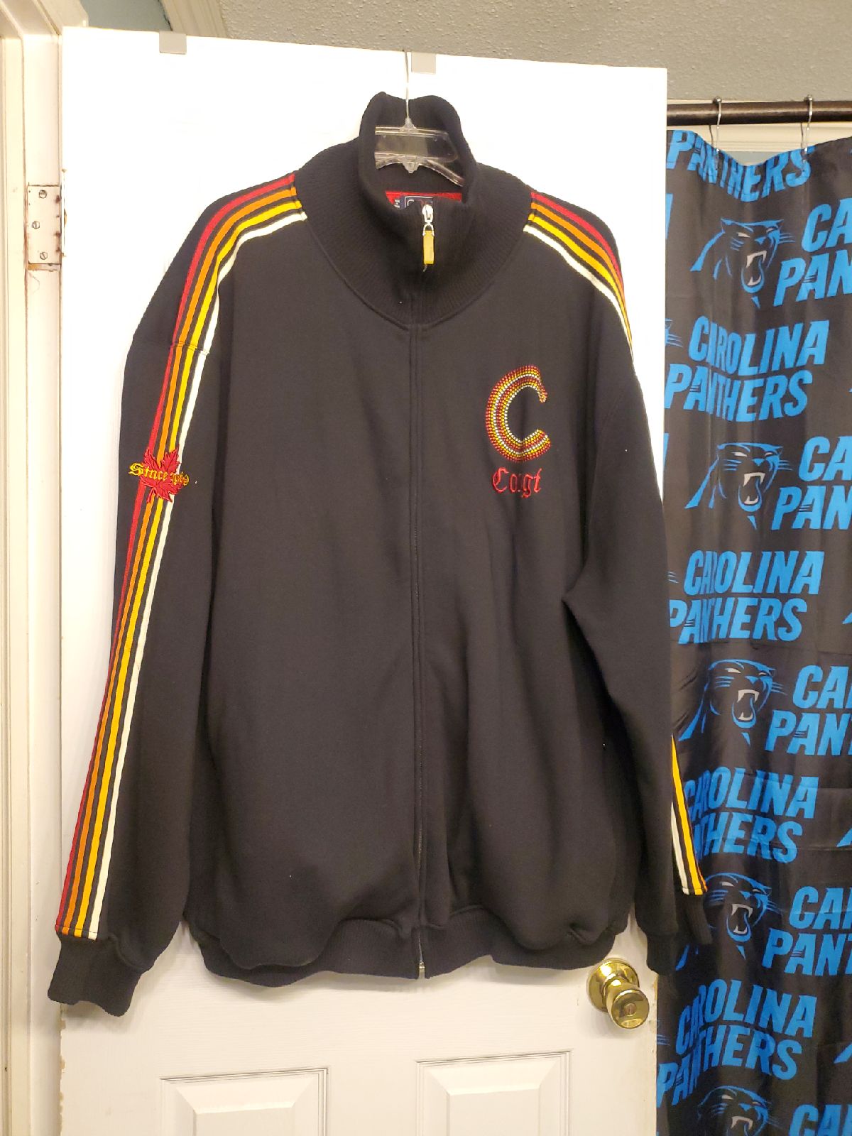 Coogi Mens Black Zip Up Jacket 5XL