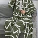 Woman Geometric Print Long Shirt Dress with wide Leg Pants with Pockets SIZE 0XL