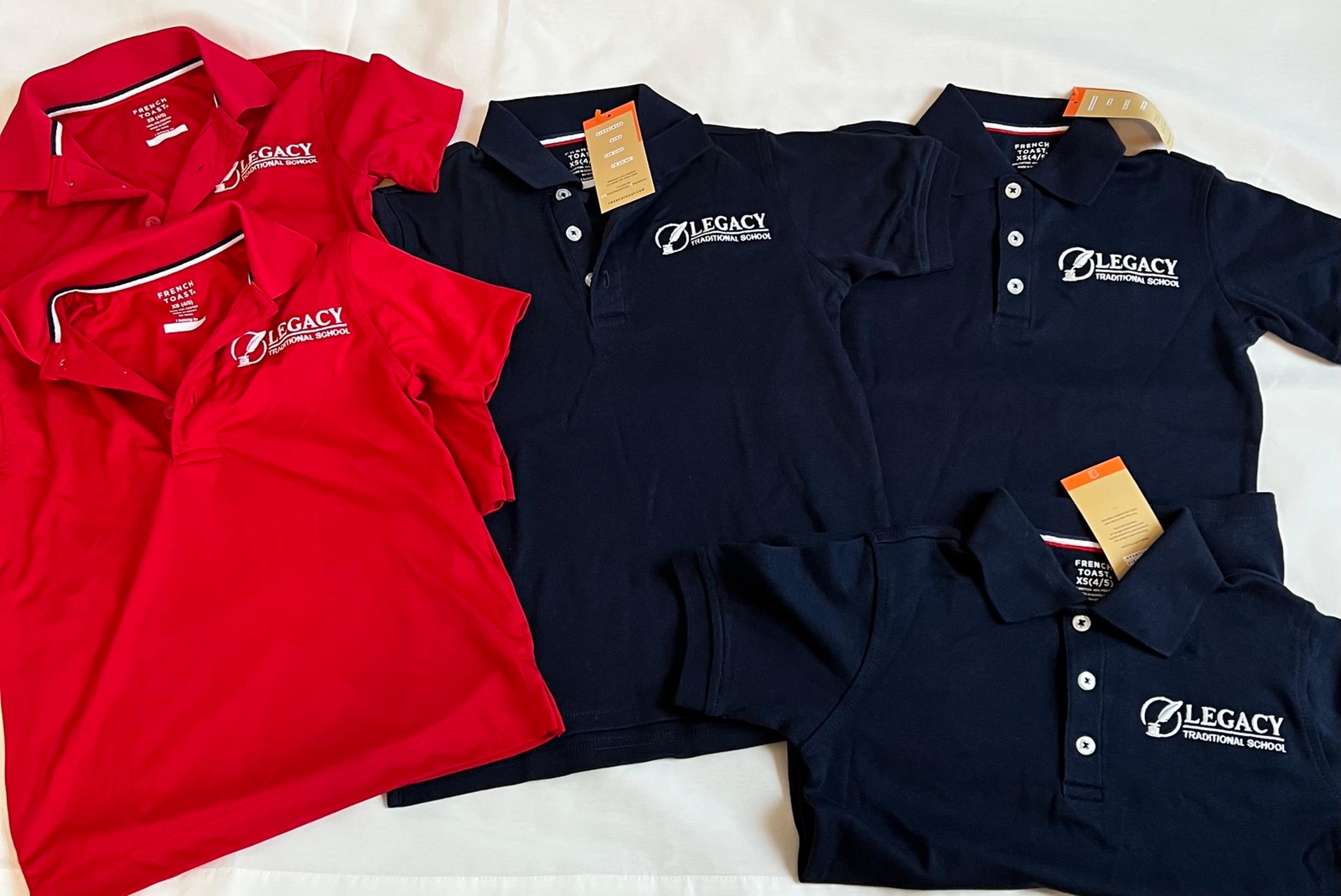 Bundle of 5 Legacy traditional School uniform shirt size XS