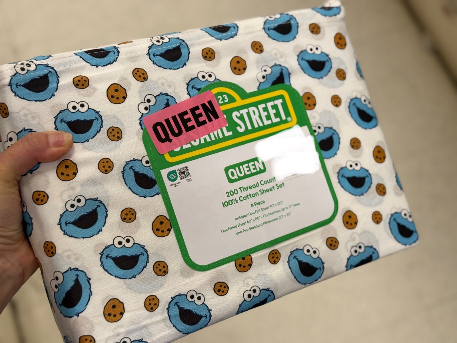 Sesame Street Cotton Sheet Set Queen