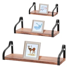 Set of 3 Wall Mounted Floating Shelves for Bedroom,Bathroom,Living Room, Kitchen