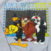 Vintage 90s Loony Tunes Taz Tweety Bird Aint We Cute Collared Sweatshirt XL