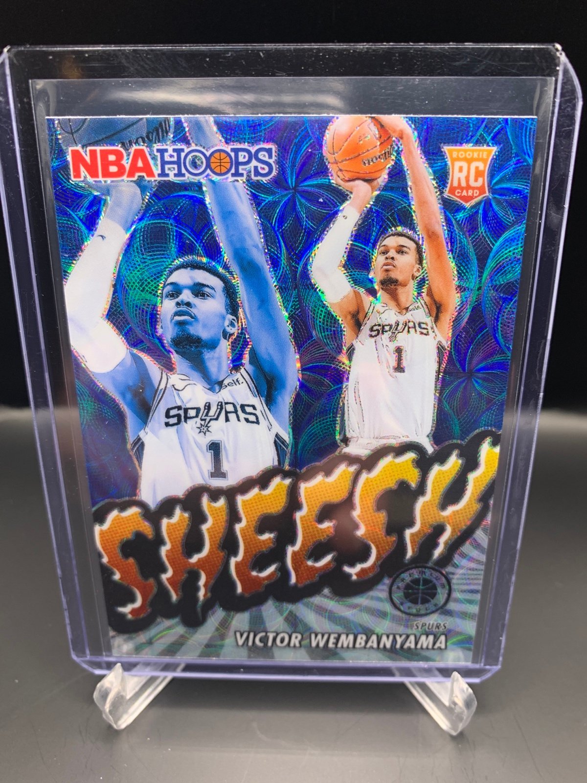 Victor Wembanyama Sheesh Rookie basketball card San Antonio Spurs