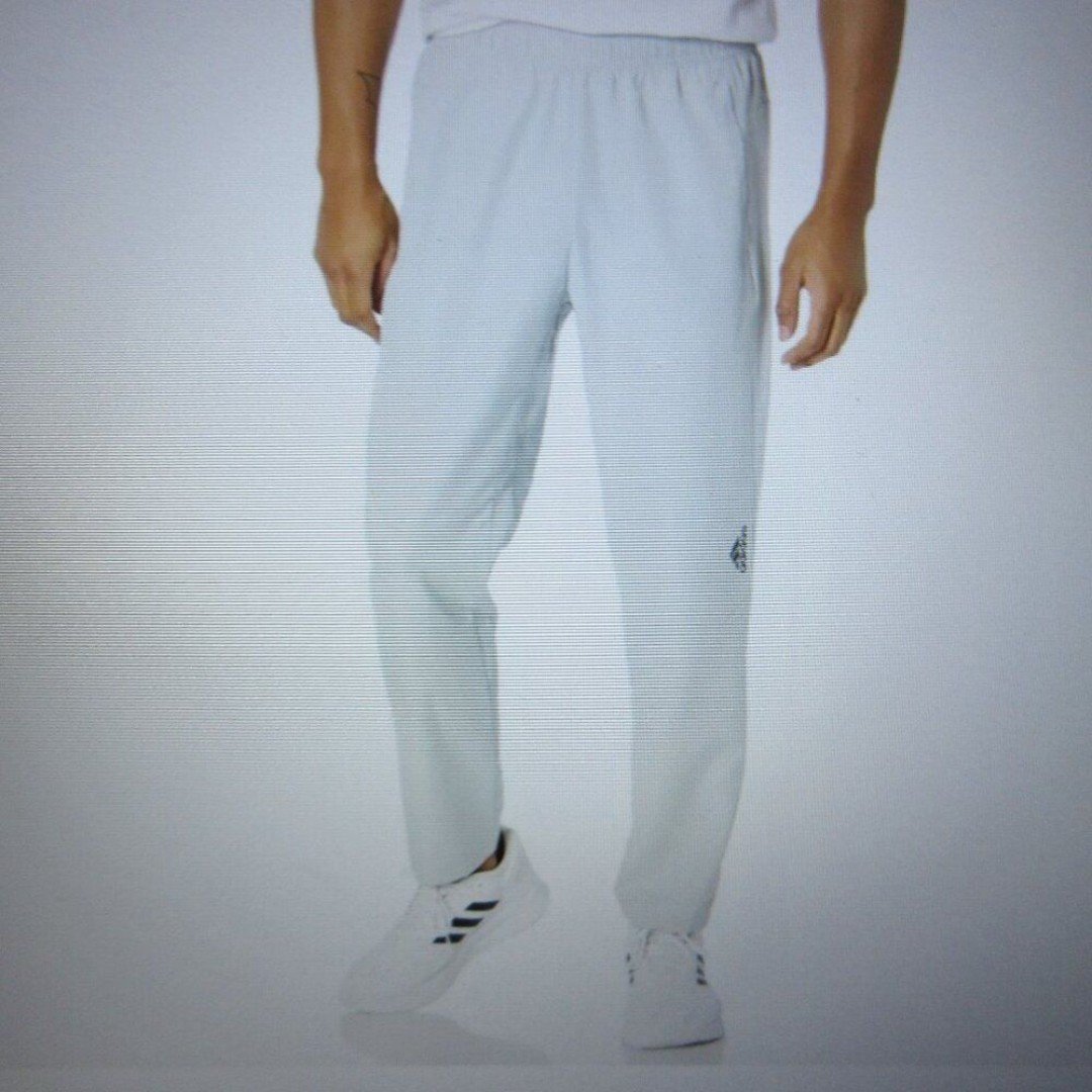 ADIDAS Mens Woven Pants Sz M Silver Grey Gray Athletic Gym Workout Training NWT