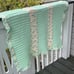 NEW Handmade Pastel sea green Knit Crochet BABY Afghan Blanket Infant