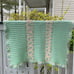 NEW Handmade Pastel sea green Knit Crochet BABY Afghan Blanket Infant