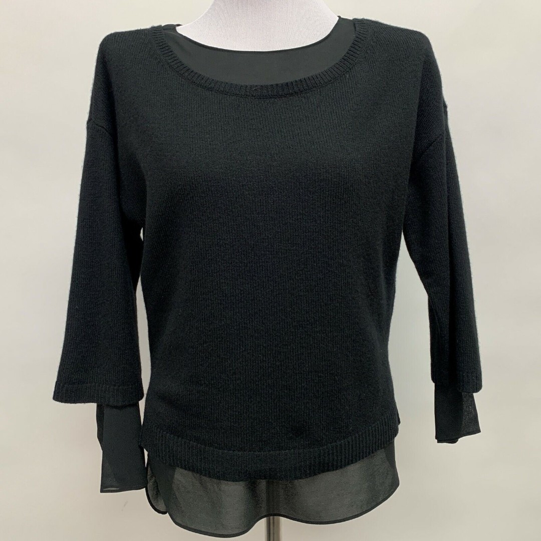 Ann Taylor Women's Sweater Small Black Wool Blend NWT
