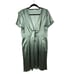 Baltic Born Poppy satin midi dress Women’s Sz XXXL Winter Green Front Tie Flowy