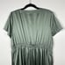 Baltic Born Poppy satin midi dress Women’s Sz XXXL Winter Green Front Tie Flowy