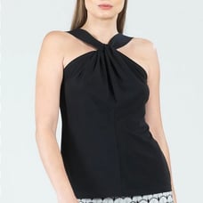 NEW Clara Sun Woo Black Halter Top size XS