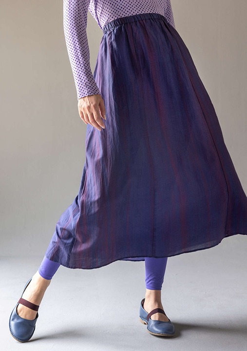 “Melody” woven skirt in organic cotton/silk, XL, Gudrun Sjoden