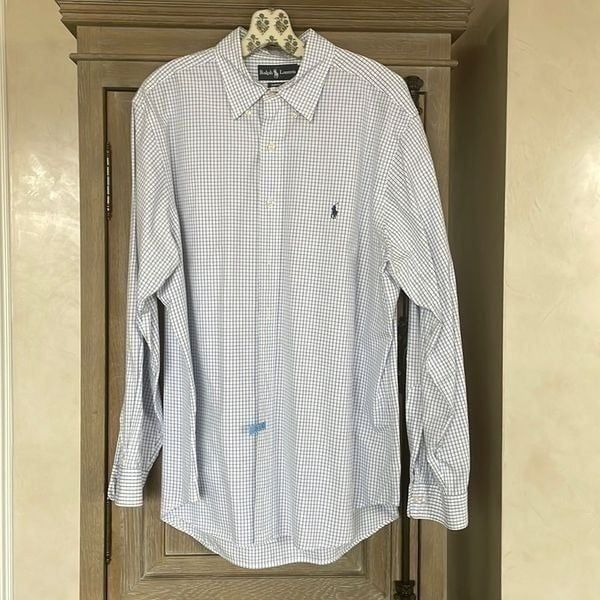 Ralph Lauren Classic Fit size XL 17 34/35 button down long sleeve shirt white