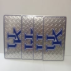 NCAA Kentucky Wildcats Diamond Embossed Team License Plate Covers