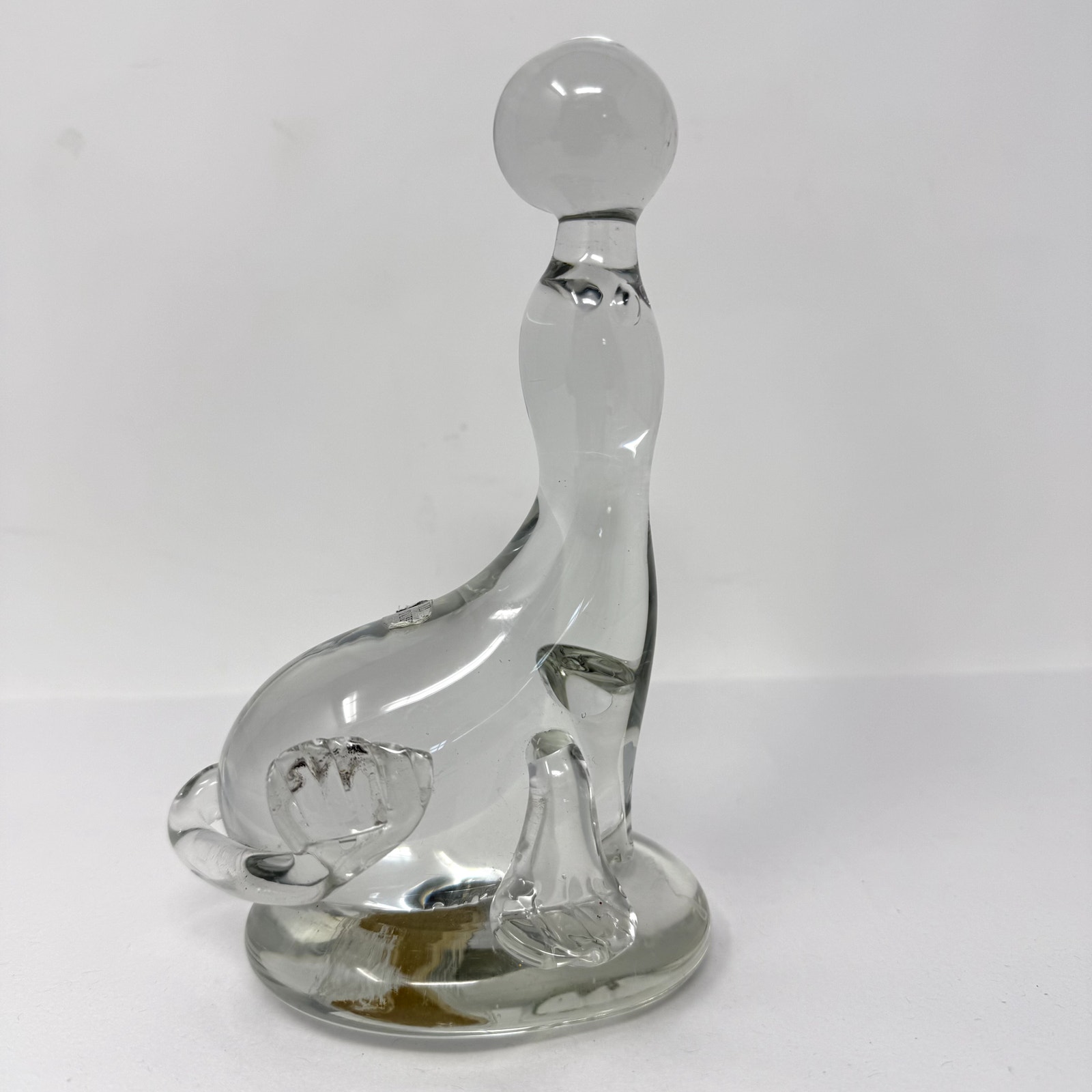 Great City Traders Glass Seal Ball Figure Hand Sculpted Sign Lyn 78 Paperweight