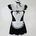 Size: XL - Sexy Lingerie Women Lace Underwear French Maid Nurse Cosplay Babydoll