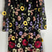 Lulus Impressive Blossom Black 3D Floral Embroidered Midi M Wedding Party 1381