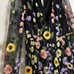 Lulus Impressive Blossom Black 3D Floral Embroidered Midi M Wedding Party 1381
