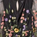 Lulus Impressive Blossom Black 3D Floral Embroidered Midi M Wedding Party 1381