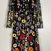 Lulus Impressive Blossom Black 3D Floral Embroidered Midi M Wedding Party 1381