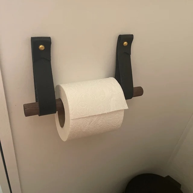 Leather toilet paper holder, Bathroom decoration