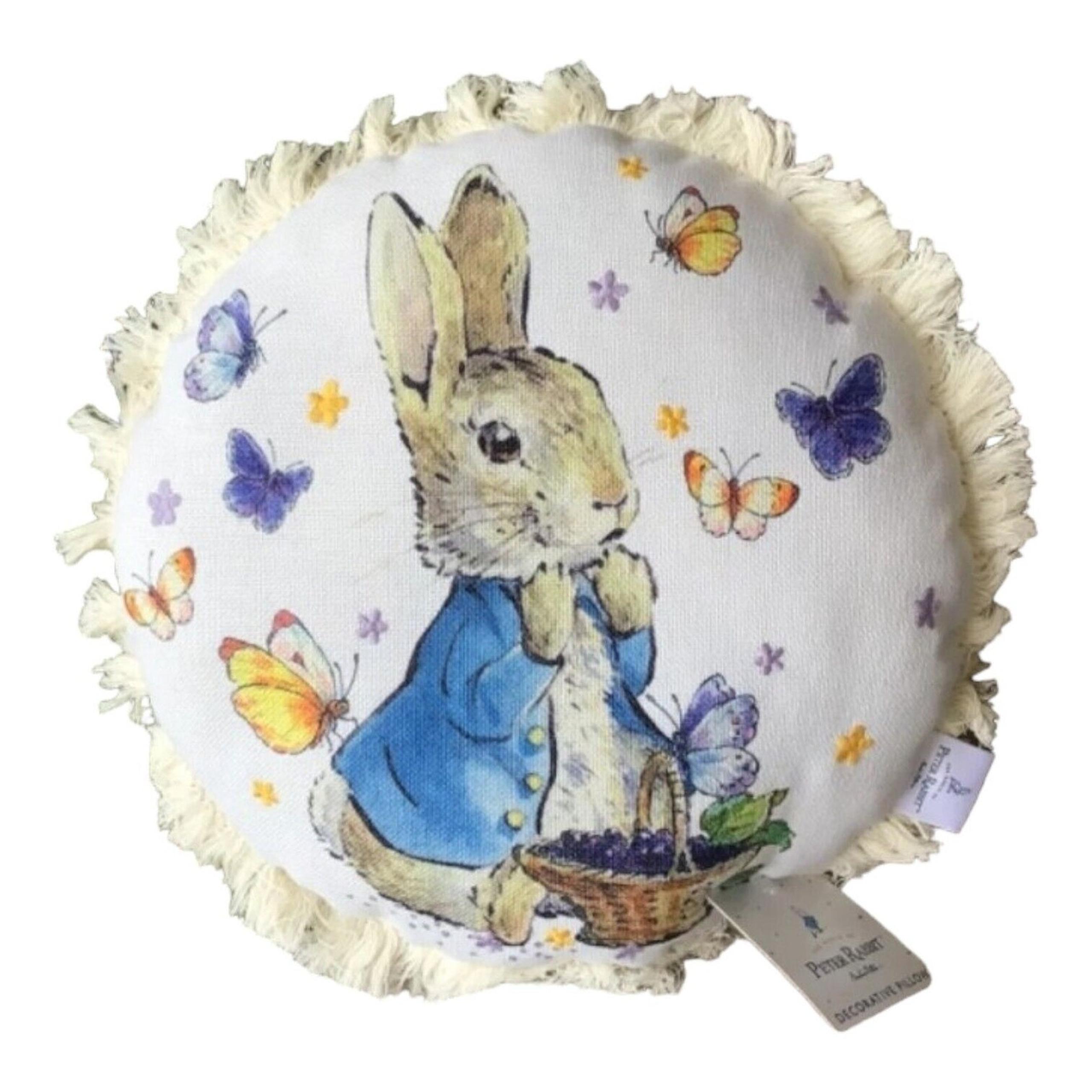 Peter Rabbit Beatrix Potter 16 in round decorative pillow Frederick Warne Co