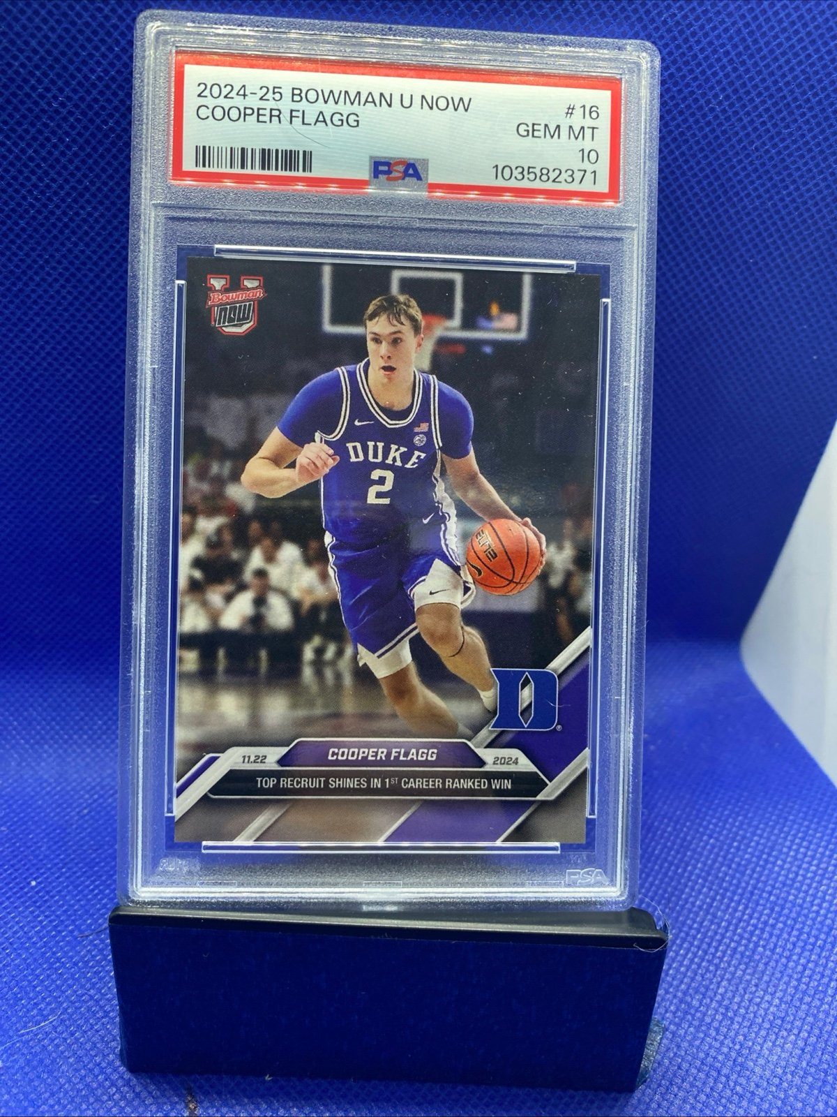PSA COOPER FLAGG - 2024 BOWMAN U NOW #16 - PSA 10 - Rookie Low Pop