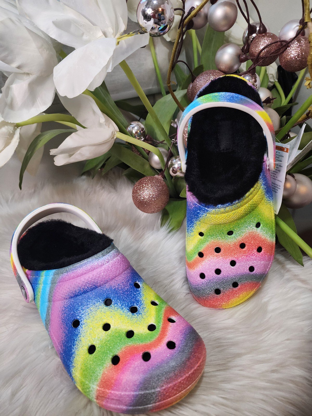 Crocs Classic Lined Spray Dye Clog Shoe Unisex Size M8/W10 NWOT