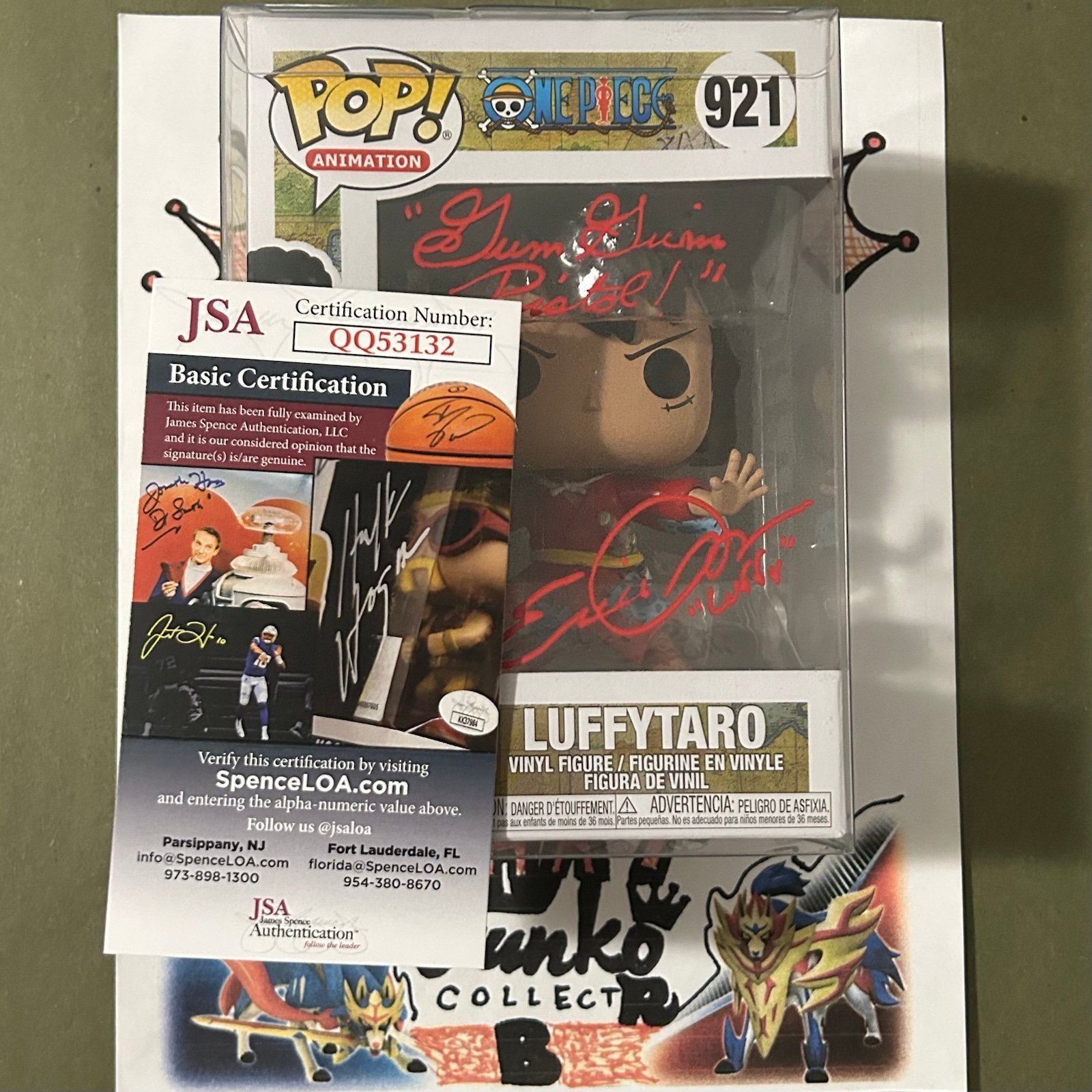 FREE SHIPPING! Luffytaro 921 Signed and Quoted by Erica Schroeder *JSA*