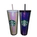 Starbucks Brand New Pink White & Iridescent Purple Sequin Venti Tumblers