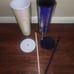 Starbucks Brand New Pink White & Iridescent Purple Sequin Venti Tumblers