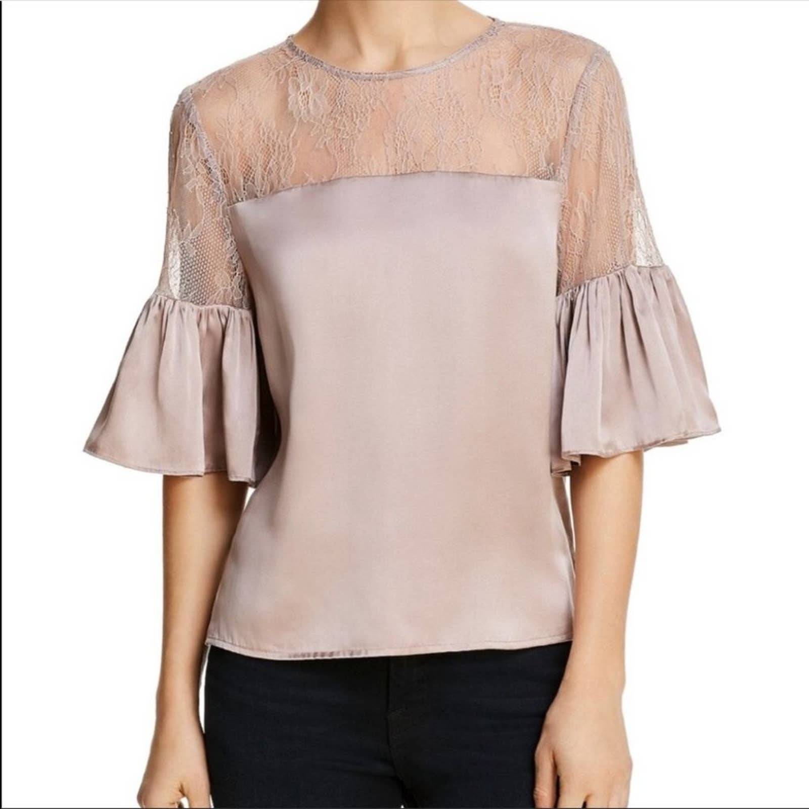 CAMI NYC The Shauna Silk Blouse Oyster Sz Medium NEW