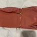 Miss Circle Blush Pink Stretch Crepe Strapless Top Bandeau Sz Small Full Zip