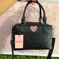Juicy Couture LIQUORICE GLIZTED OUT SATCHEL