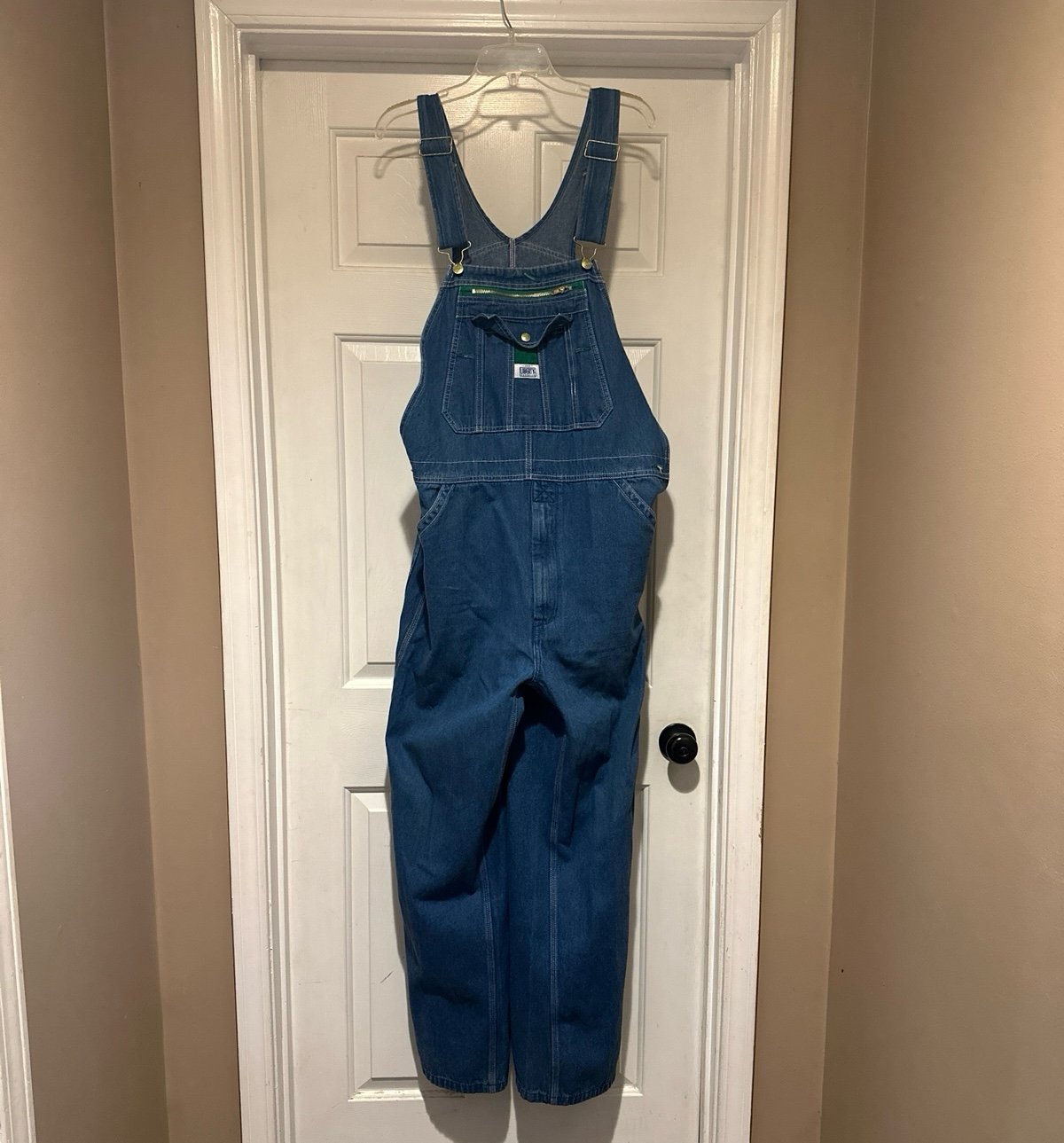 Liberty Overall Bibs Mens 36x32 Blue Denim Ranch Farm Chore Garden Cattle Work