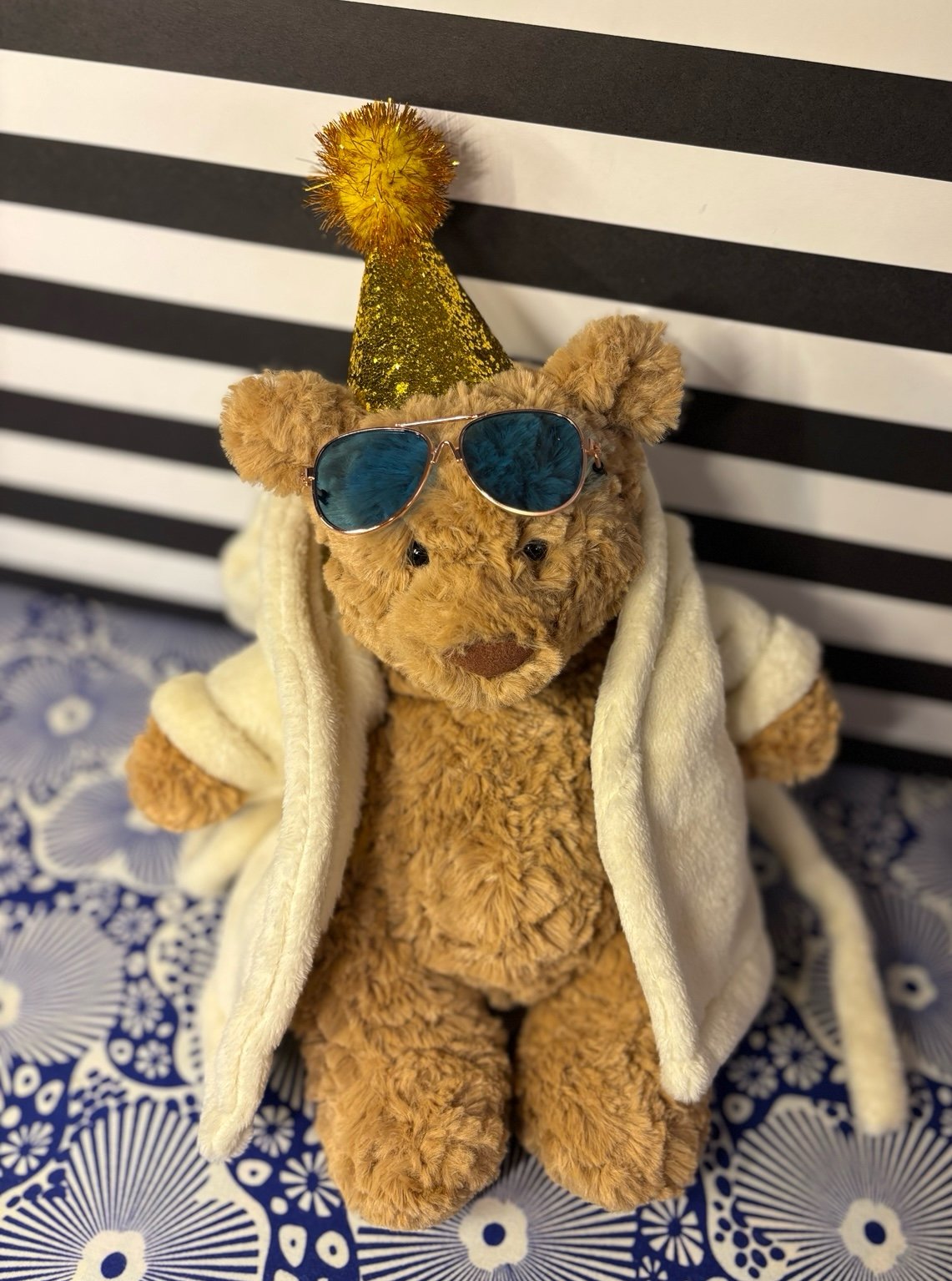 NWT Jellycat BARTHOLOMEW (Bart) BEAR BATHROBE! Authentic! FAST SHIPPING!*