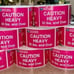 8 x 500 Count Rolls CAUTION HEAVY Shipping Labels Special Handling Vintage RARE