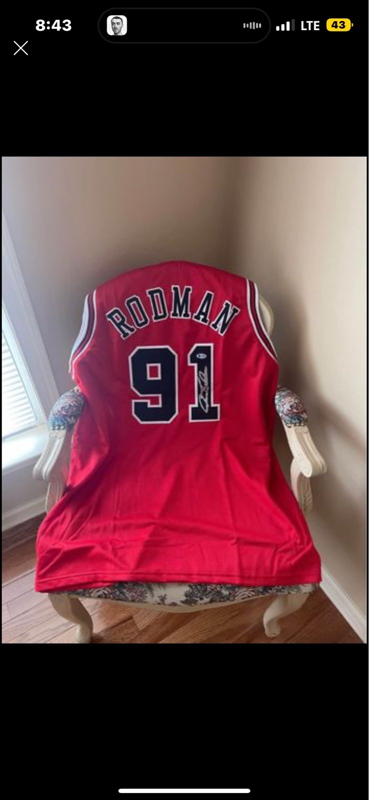 Dennis Rodman Auto Jersey