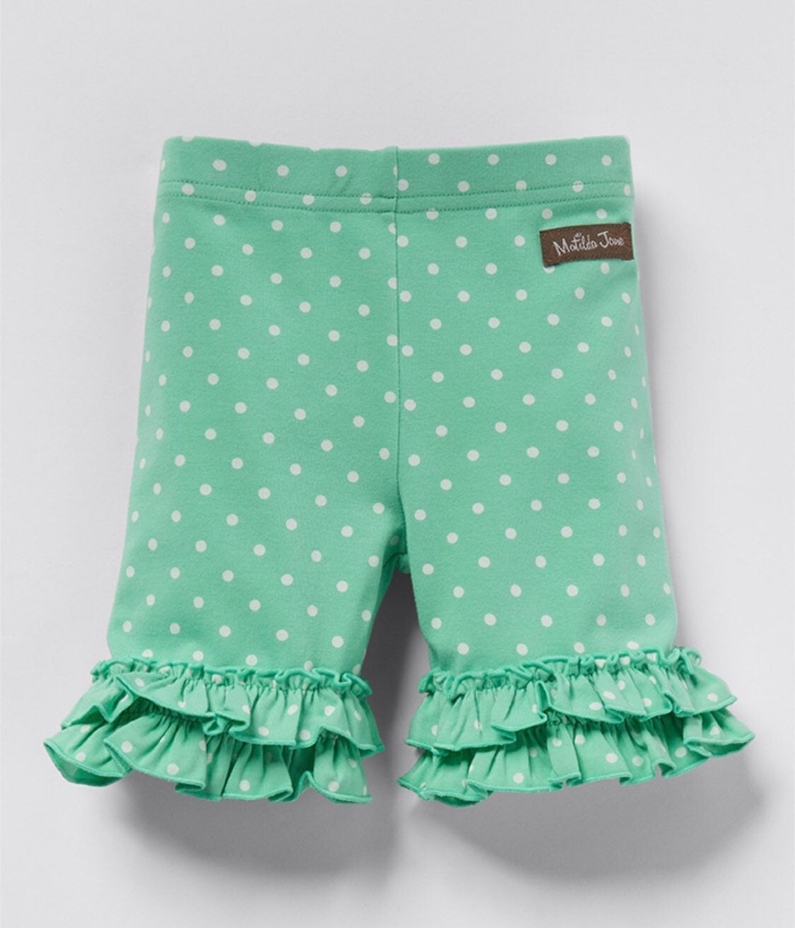 Size 6 NWT Matilda Jane Cassidy Green Dot Printed Shorties