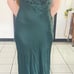 Green floral detail prom/formal dress (floor length)