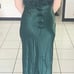 Green floral detail prom/formal dress (floor length)