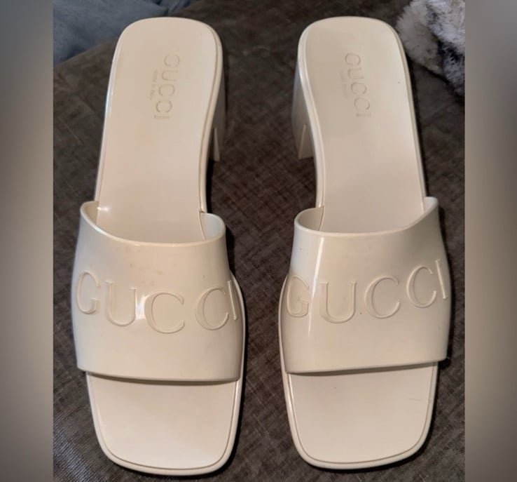 Gucci Women's Platform Block Heel Slide Sandals