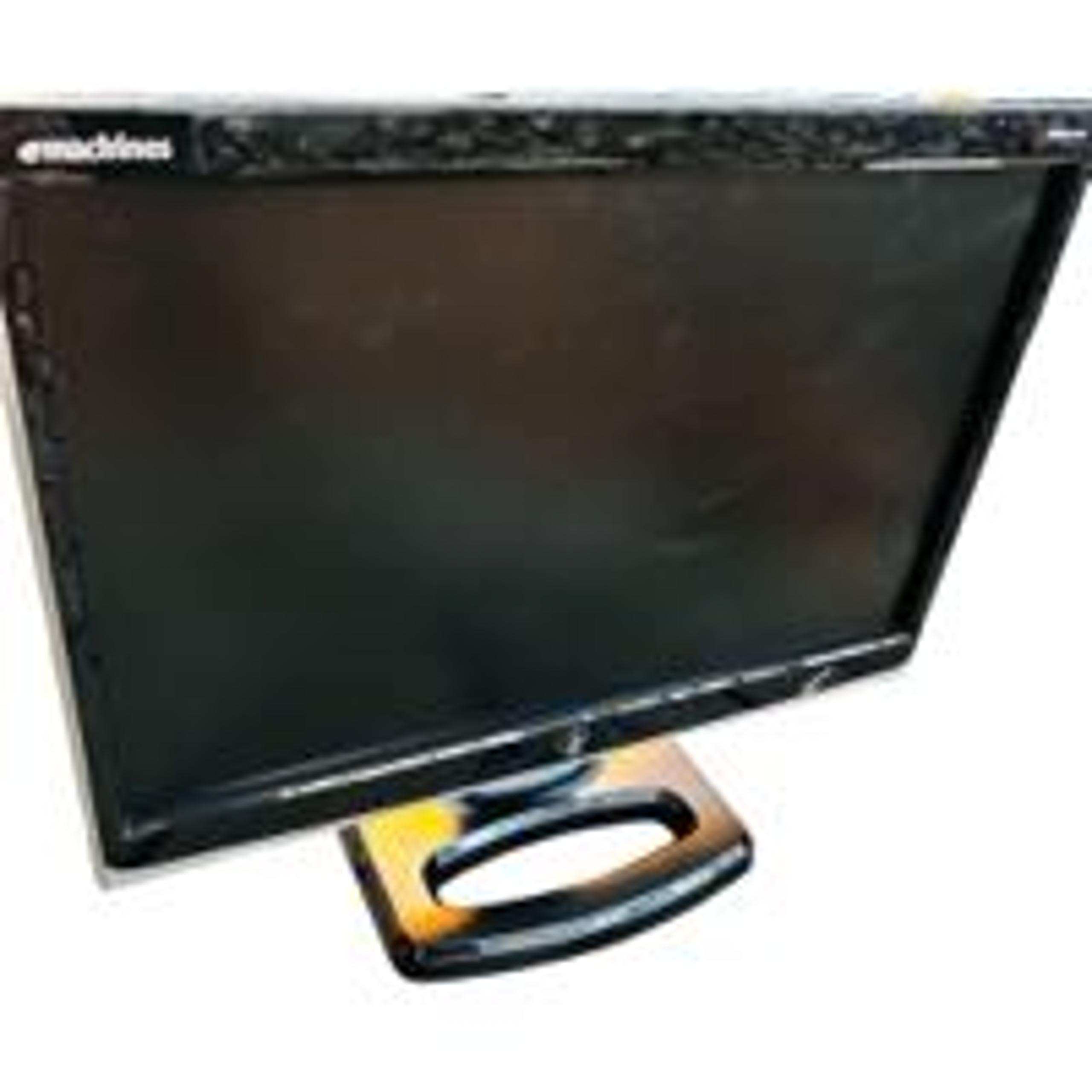 eMachines 19" LCD Monitor HD 1440x900 VGA DVI Black Adjustable Stand