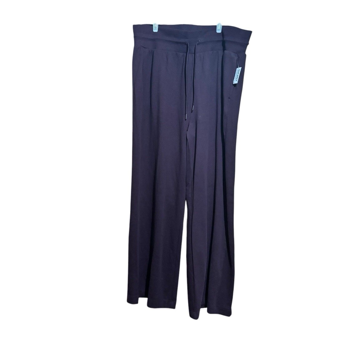 Old Navy Extra High Rise Wide Leg Dynamic Fleece Pull On Pants XXL Burgundy