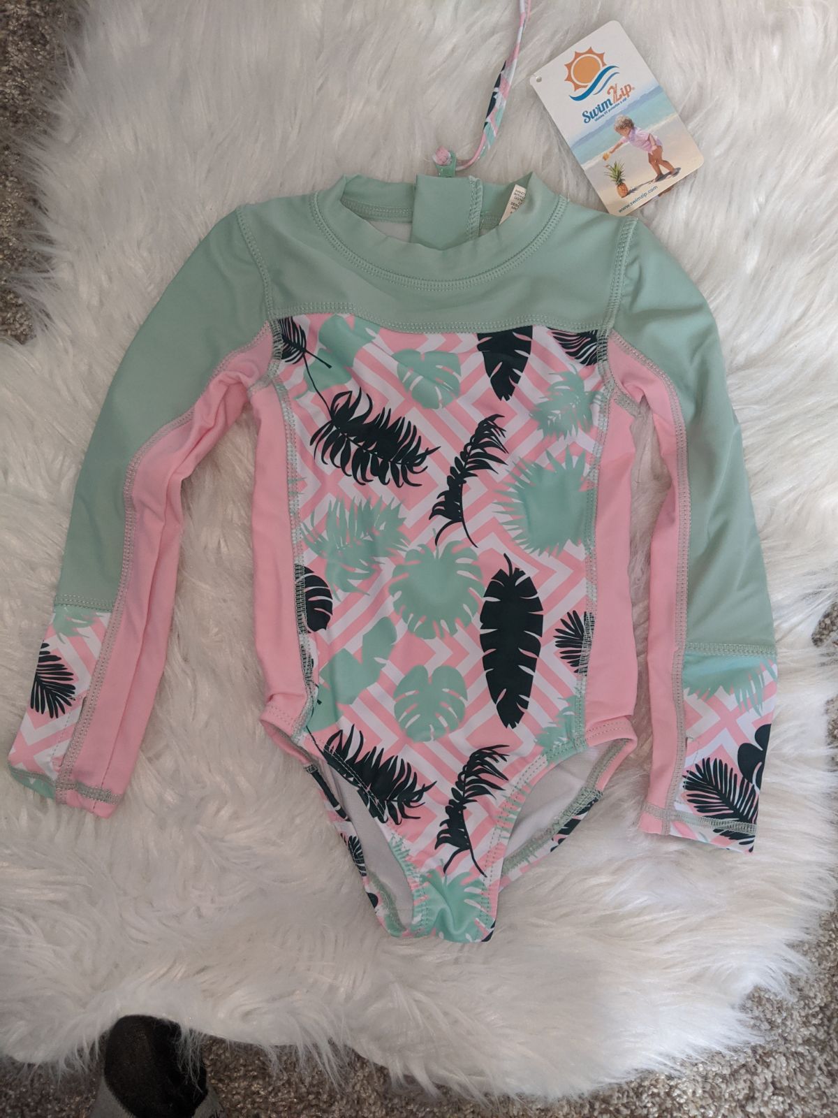 Two toddler 2T swimsuits one piece and r