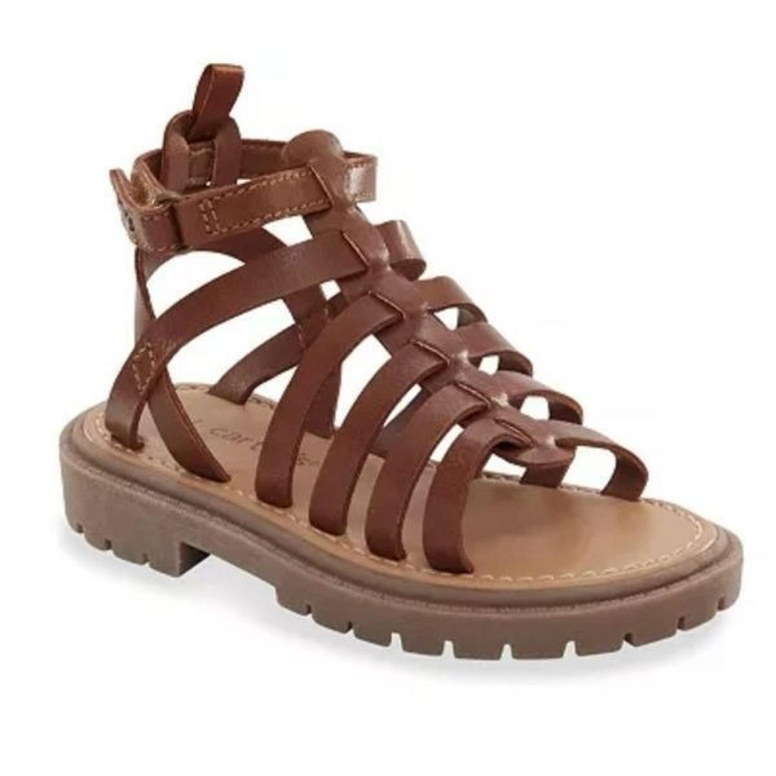 NWT Carter's Rhonda Brown Toddler Kids Girl’s Gladiator Sandals Shoes Size 8