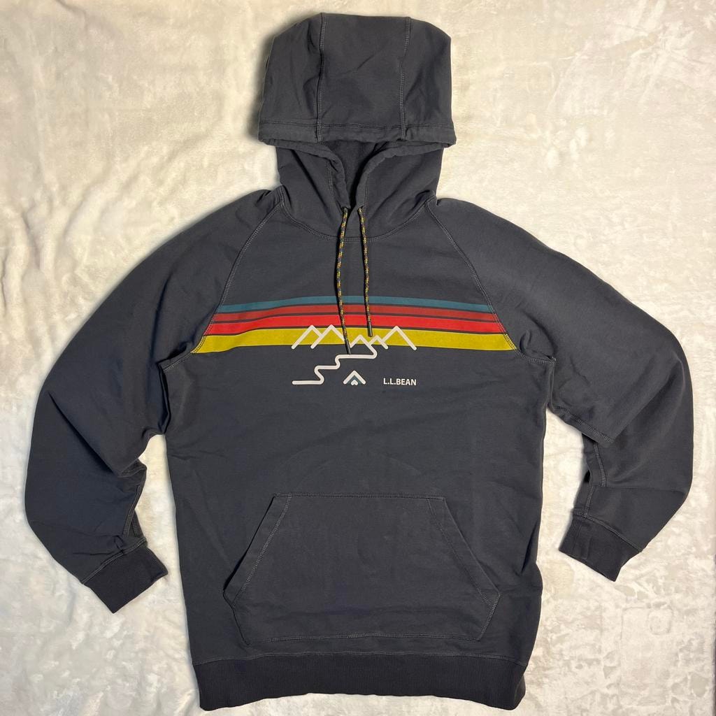 LL Bean Hoodie Men's Medium TALL Slightly Fitted Soft Cotton Blend Camp Outdoors