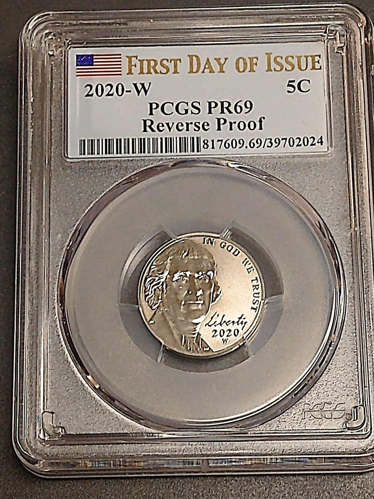 First Day Of Issue 2020-W 5C PCGS PR69 USA Genuine High Grade Beauty Nice Shinny
