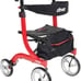 New! Drive Medical Nitro Euro-Style 4-Wheel Rollator Walker With Seat, Red